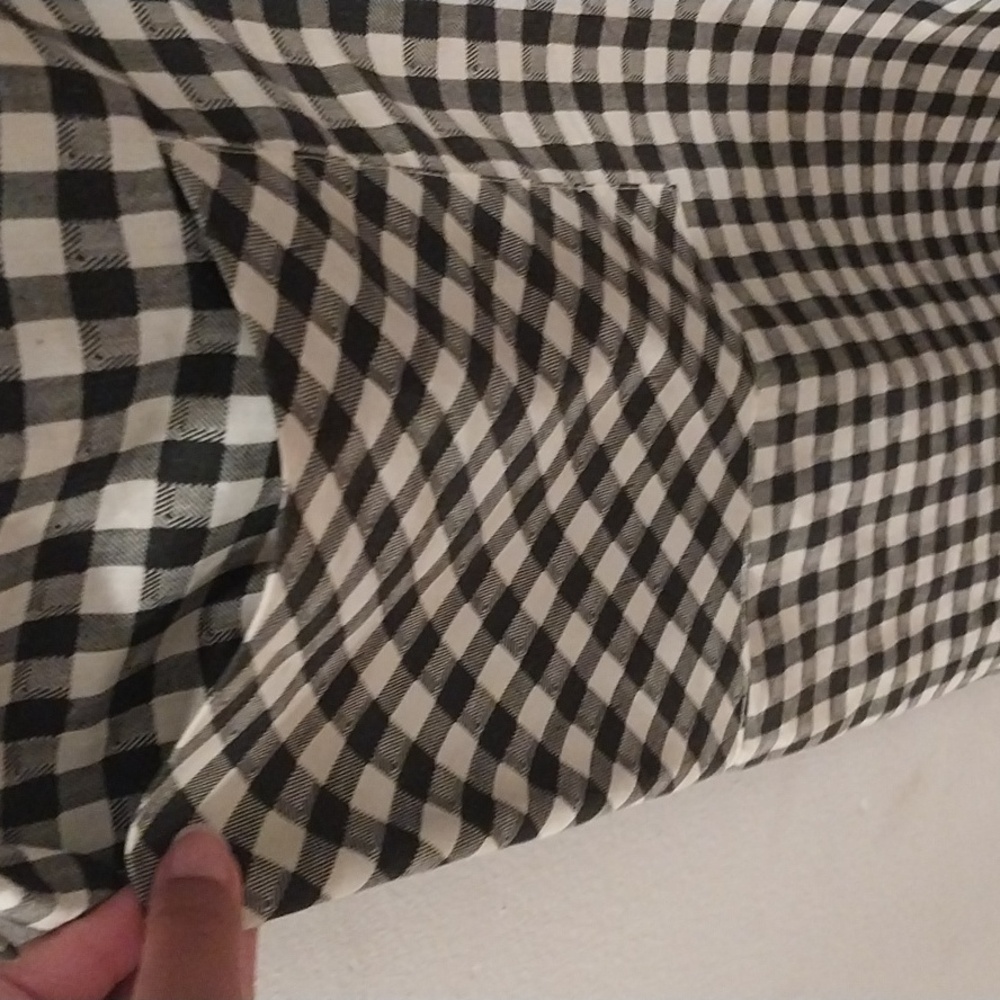 Chic Black and White Gingham Midi Dress - Picture 4 of 4